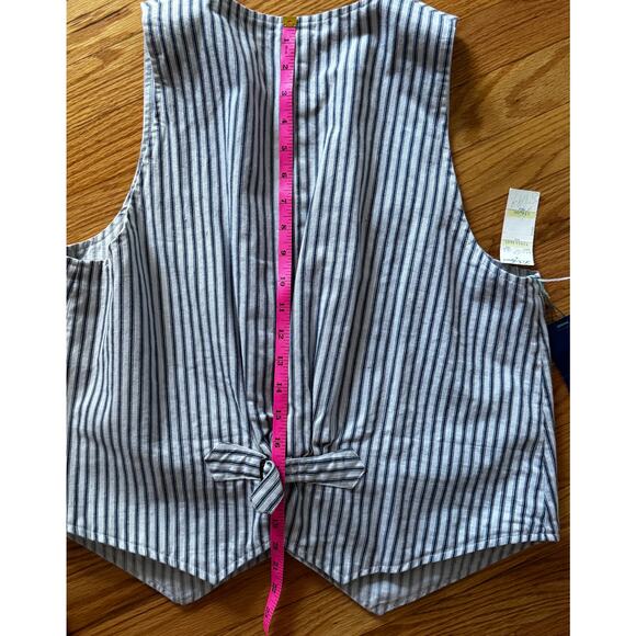 Vintage Ralph Lauren Cotton Reversable Vest | Double Prong Cinch-back | c. 1980s - Picture 12 of 16